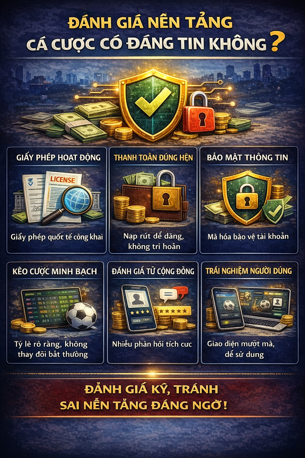 Đánh giá nền tảng cá cược an toàn